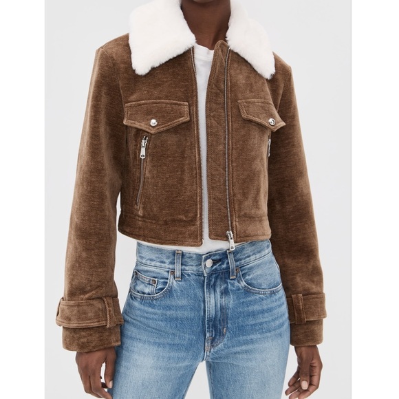 Avec Les Filles Brown Corduroy Bomber - Picture 2 of 7